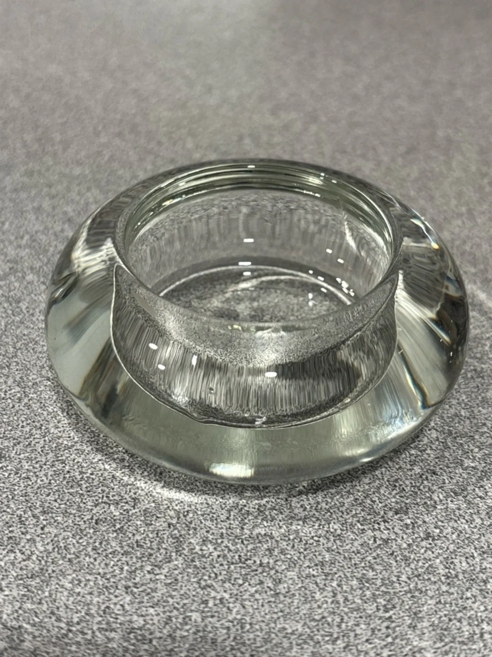 Clear Glass Tealight Holder - Modern Glass Candle Cup